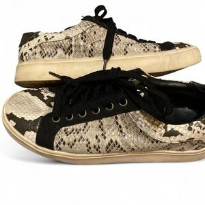 Dirty Laundry Snakeskin Sneakers with Black Trim